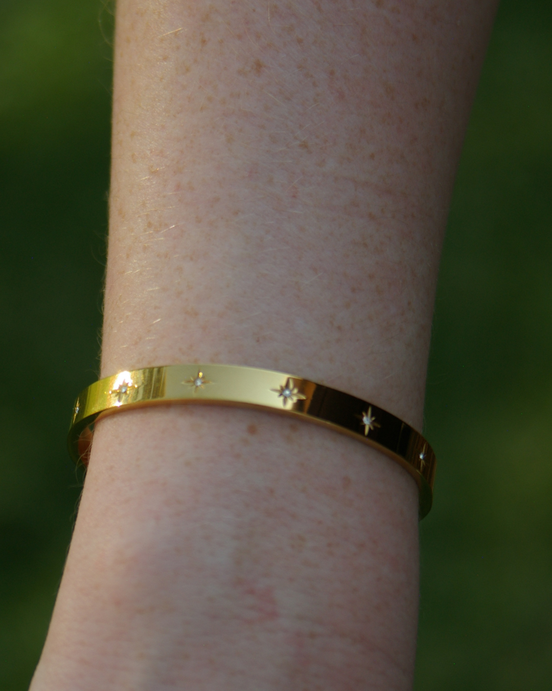 Nova Cuff Bangle in Gold