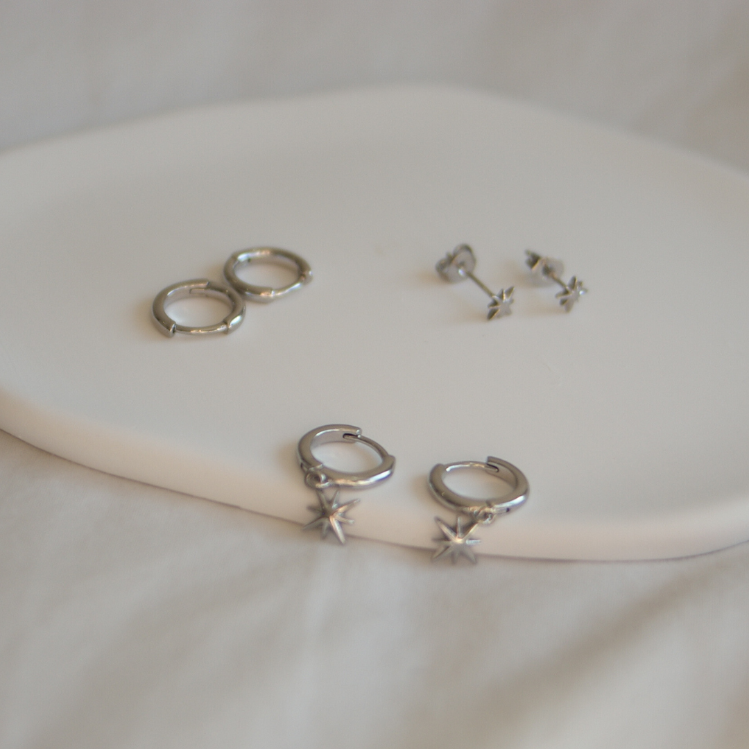 Nova Earring Set in Silver