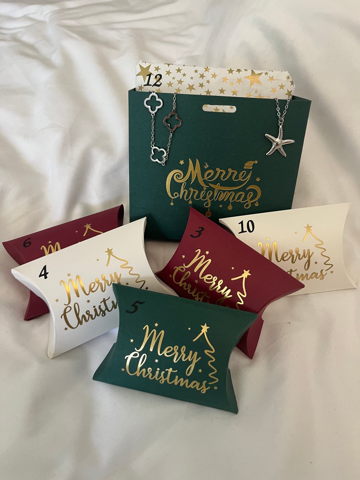 12 Day Advent Calendar in Silver