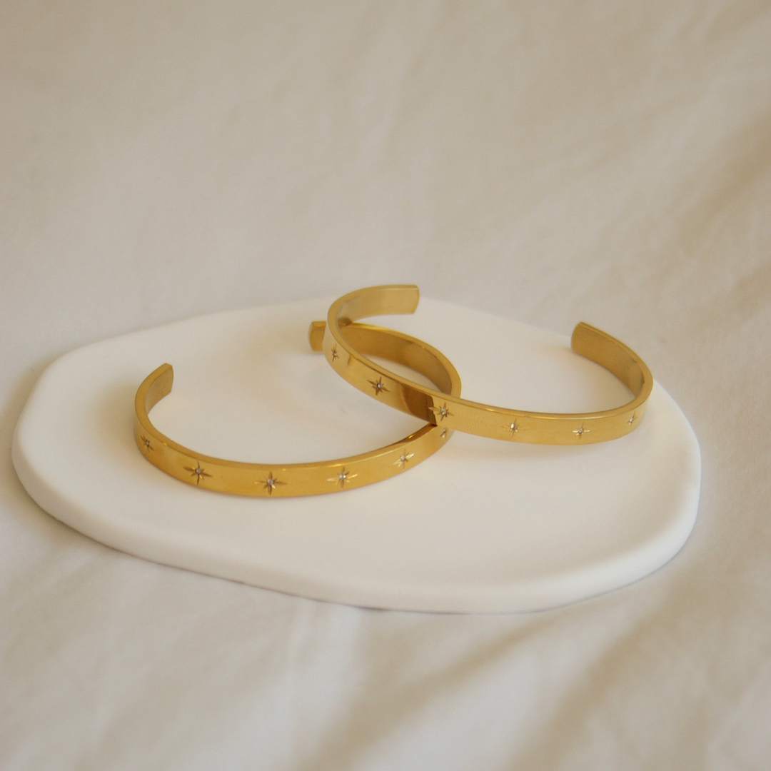 Nova Cuff Bangle in Gold