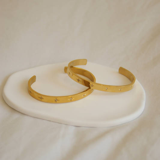 Nova Cuff Bangle in Gold